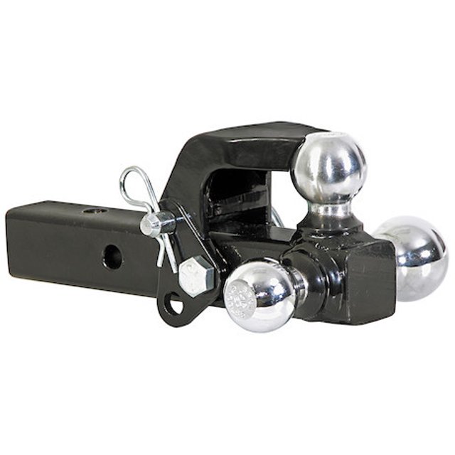 Buyers Trailer Hitch Ball Mount 1802279 Class III/IV; Fits 2 Inch Receiver; Without Drop; Non-Swivel; Non-Extendable; 8 Inch Solid Shank; 1-7/8 Inch/2 Inch/2-5/16 Inch Chrome Balls