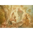 thumbnail image 2 of Domenico Piola 18x14 Black Ornate Wood Framed Double Matted Museum Art Print Titled - The Flight into Egypt, 2 of 5