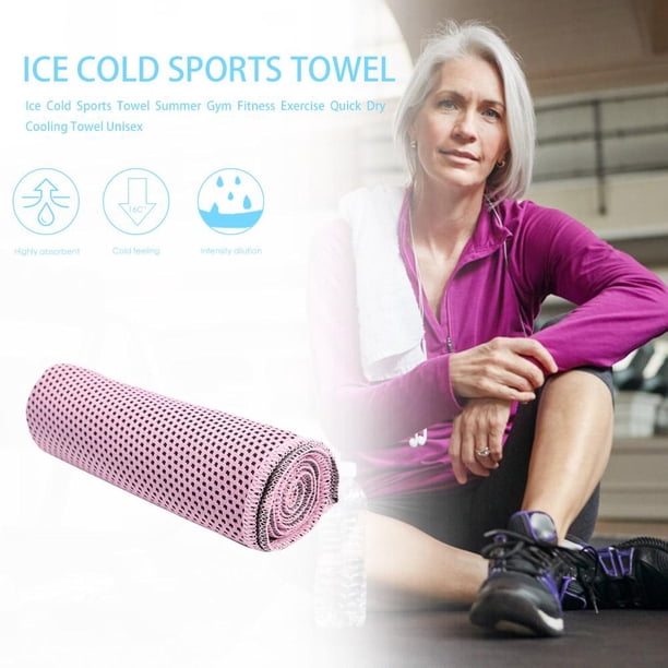 Pañuelo Gimnasio Fitness Deportes Hielo Toalla fría Ejercicio Secado rápido Toalla de enfriamiento para hombres Mujeres