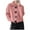 Pink, variant on Womens Sweater Big Button Knit Cropped Cardigan Solid Long Sleeve Lapel Cropped Fall Knitwear