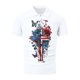 thumbnail image 5 of Blusa y camisa de manga corta con cuello vuelto para hombre, estilo casual, de moda, de manga corta, con botones estampados y cuello vuelto, blusa de poliéster para hombre., 5 of 5