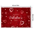 thumbnail image 3 of RBCKVXZ Valentine's Day Meal Mat Restaurant Table Mat Linen Printed Insulation Mat Western Mat Candlelight Dinner Decoration 18x12in, 3 of 6