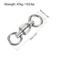 thumbnail image 2 of Unique Bargains Roulement à Billes en Acier Inoxydable de 103LBS pour Pêche en Eau Salée et Douce, Argent Lot de 25, 2 of 4