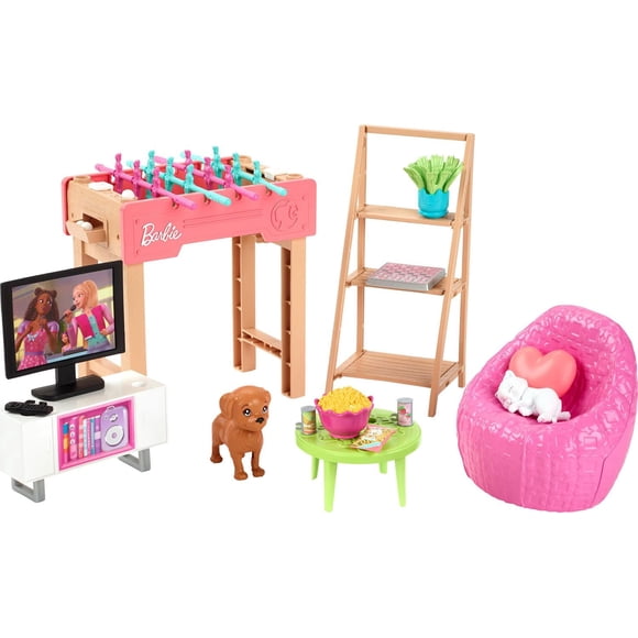 Barbie Barbie World Coffret de jeu avec accessoires Soirée de jeux - Exclusivité Walmart