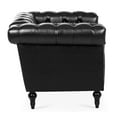 thumbnail image 2 of Modern 1 Seater For Living Area. Genuine Cotton Interior, Pu Leather Exterior. Strong Support. 39.23"w X 33.6"d 28.91"h. Black Home Furnishing, Covered, High Foam, Stable Structure, 33.6"w 28.91"h, 2 of 5