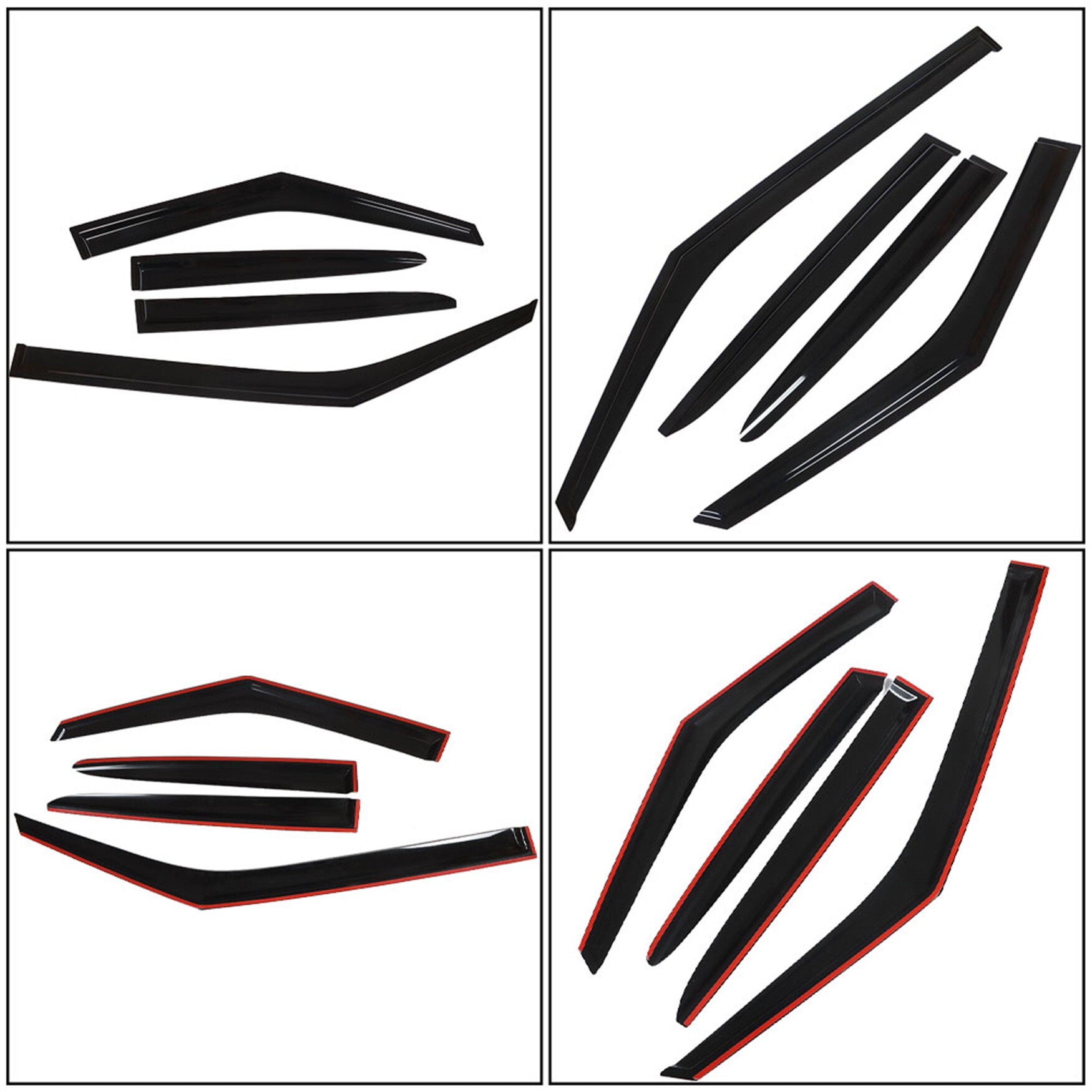 Genrics 4 PCS Side Window Vent Visors Rain Guards Deflectors Smoke Replacement for 2011-2017 Veloster