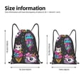 thumbnail image 5 of Yiaed Cat Icecream Print Drawstring Bags Drawstring Backpack Bulk String Back Pack Gym Sport Bag-Medium, 5 of 5