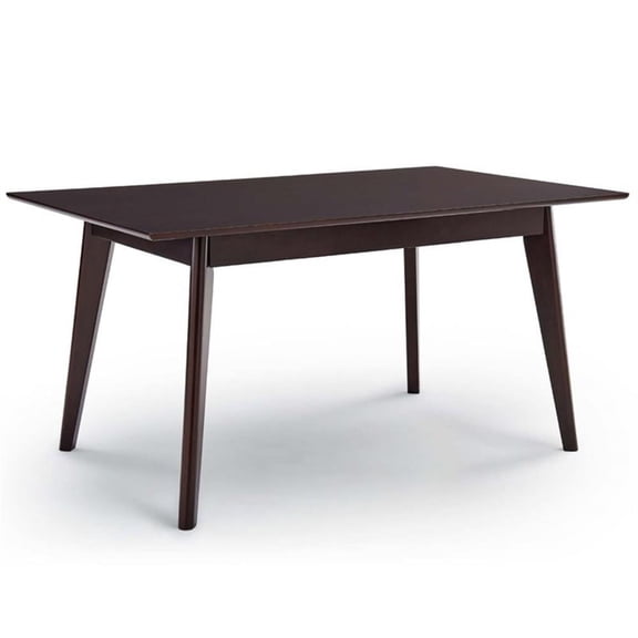 Pemberly Row 59" Rectangle Modern MDF Wood Dining Table in Cappuccino