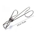 thumbnail image 2 of HEATSHAKING 5Pcs Metal Clips Clothes Pins Clamps Household Items Laundry Silver, 2 of 8