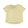thumbnail image 2 of GAP Ladies Classic Fit Lightweight Short Sleeve Soft Deep V-Neck Slub Tee (Golden Haze Marled, XL), 2 of 2