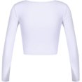 thumbnail image 3 of GHSDFBB Women's Basic Round Neck Long Sleeve Crop Top, 3 of 7