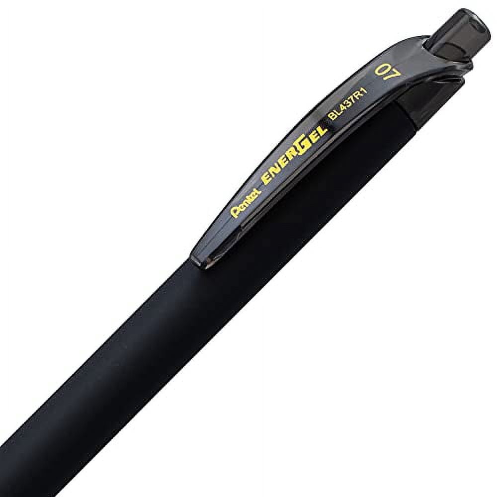 Pentel EnerGel Kuro Liquid Gel Pen, (0.7mm) Medium line, Black Ink, 12 Pack (BL437R1-A)