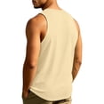thumbnail image 5 of Men's Tank Top Cooling Breathable Sleeveless Muscle Shirts Summer Moisture Wicking Tank Top for Gym, Running,Outdoor Training Beige S, 5 of 8