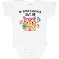 thumbnail image 3 of Inktastic My Nana and Papa Love Me with Cute Kitten and Flowers Boys or Girls Baby Bodysuit, 3 of 5