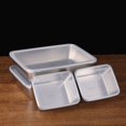 thumbnail image 2 of Stainless Steel Plate With Lid Rectangular Food Storage Pan Commercial Dish Tray Large Refreshing Lunch Box Container S, 2 of 6