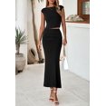 thumbnail image 3 of Conjunto de Falda PRETTYGARDEN Top Corto Negro Falda Maxi XXL, 3 of 8