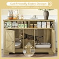 thumbnail image 3 of Aukfa Cat Litter Box Enclosure, Double Hidden Litter Box Furniture Cat for 2 Cats, Brown, 3 of 8
