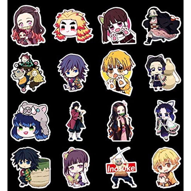 50 PCS Stickers Demon Slayer Anime Docal para botella de agua Frasco Lappage Incholl