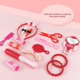 thumbnail image 3 of 1 Ensemble Trousse de Maquillage Scène de Simulation Accessoires Riches Cultiver Corriger Valeurs Esthétiques Interaction Parent-Enfant Divertissement Tendance ABS Princesse Fille Trousse de Maquillage pour Enfant, 3 of 7