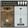 thumbnail image 7 of 3 Pack Glass Pendant Light Brushed Nickel 11-inch Hammered Pendant Lighting for Kitchen Island, Kitchen Sink, Hallway, Living Room, 7 of 7