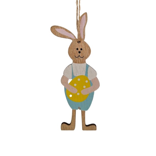 Decoraciones para fiestas de Pascua. Suministros para el hogar. Puertas, paredes, árboles. Colgantes de madera. Conejo. Adornos colgantes de madera. Características: