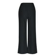 thumbnail image 5 of miqiqism Clearance！Women's Wide Leg Pants Corduroy Palazzo Pant with Pocket Wide Straight-leg Slacks Button Zip Sweatpants Fall Solid Streewear,Black,Medium, 5 of 6