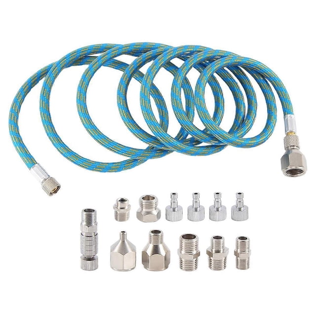 Airbrush Adapter Set, Quick Release Airbrush Adapter Kit, Nylon Braided Air Hose, for Air Compressor