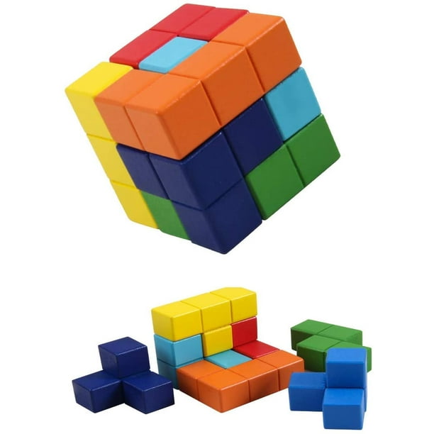Tetris en bois / Jeu d'assemblage & de construction / Dès 3 ans