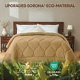 thumbnail image 2 of Bestier Sorona Filled King Size Comforter | Fluffy Down Alternative Duvet Insert, Noiseless Skin-Friendly Bedding for All Season, Machine Washable, Mocha/Caramel (104x90 inches), 2 of 8