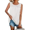 thumbnail image 3 of Tbopshirt Tank tops for Women Clearance,Womens tops,Women's Fashion Summer Sleeveless Solid Light Breathable Tank tops,T-shirt Vest Tee Blouse,Womens Fashion Summer Savings Deals, 3 of 7