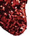thumbnail image 5 of Northlight 19" Shiny Metallic Red Sequined Christmas Stocking with Velveteen Cuff, 5 of 6