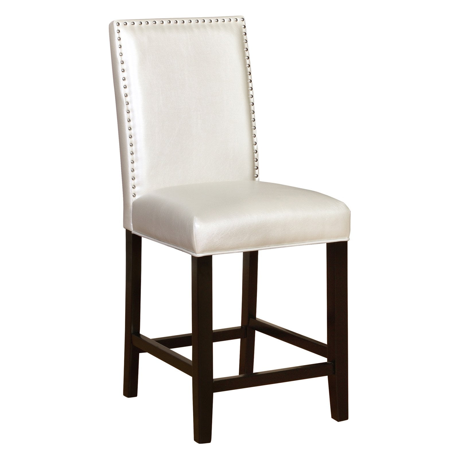 Linon Stewart Pearl Faux Leather Counter Stool Black Frame 24 Inch Linon Stewart Pearl Faux Leather Counter Stool Black Frame 24 Inch Seat Height Com