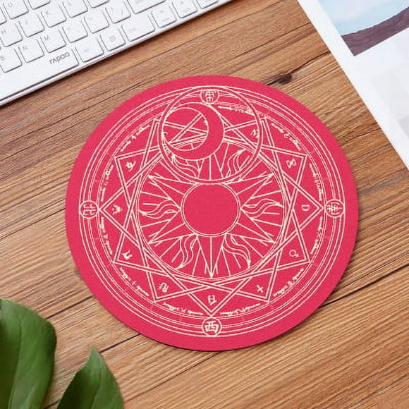 Round mouse pad, cute anime cartoon rubber mouse pad