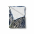 thumbnail image 2 of Yosemite Soft Flannel Fleece Blanket, North Dome as Seen from the Valley with Wooden Walkway Yosemite National Park, Cozy Plush for Indoor and Outdoor Use, 60" x 80", Green Charcoal, by Ambesonne, 2 of 6