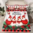 thumbnail image 2 of Homewish Farmhousewaii Rooster 4pcs King Sheet Set, Christmas Flower Bedding, 2 of 7