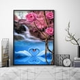 thumbnail image 2 of Cuadros Decorativos Kit de pintura de diamante de taladro redondo completo 5D DIY Swan in Lake (NH1011) DQrwqpou Nuevos Originales, 2 of 6