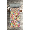 thumbnail image 2 of Ambesonne Colorful Quilted Coverlet 2 Pcs, Candy Store, Twin Size, Multicolor, 2 of 2