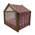 thumbnail image 2 of Paisley Pet House, Modern Paisley Pattern with in a Funky Inspired Graphic Design Print, Outdoor & Indoor Portable Dog Kennel with Pillow and Cover, 5 Sizes, Multicolor, by Ambesonne, 2 of 5