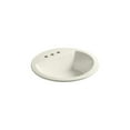 thumbnail image 4 of KOHLER K-2714-4-96 Bryant Round Self-Rimming Bathroom Sink with 4" Centers, Biscuit, 4 of 5