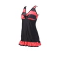 thumbnail image 4 of Maillot de Bain pour Femmes, Robe de Plage à Dégradé de Couleurs, Rouge, G, 4 of 9