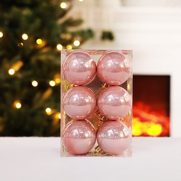 AZXY 12PC Christmas Decorations Indoor Balls Rose Gold,Shatterproof Christmas Ornaments Sets for Tree for Wedding Party Holiday Festive Props Home Decor Clearance,5cm