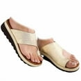 thumbnail image 1 of Dsscvnef Orthopedic Summer Sandals Womens Comfortable Dressy Arch Support Orthopedic Toe Ring Slip on Slip Slippers, 1 of 7