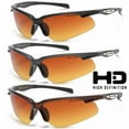 thumbnail image 2 of Sport Wrap Hd Night-Driving Vision Hd Sunglasses Yellow High Definition Glasses, 2 of 5