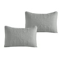 thumbnail image 4 of Bedspread Coverlet 3 Pcs Set Oversized 100 x 106 Queen Size Charcoal Color, 4 of 6