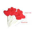 thumbnail image 2 of 30pcs Heart Shape Cake Toppers Insert Cards with Toothpick Cupcake Decorations \- Frosted Red, 2 of 10