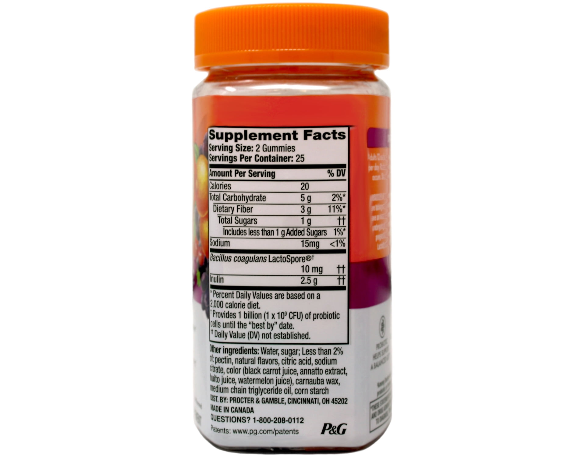 Align DualBiotic Prebiotic and Probiotic Gummies Dietary Supplement Fruit Flavored 50 Gummies