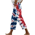 thumbnail image 2 of Taylonsss Women's Casual Loose Harlan Pants With Drawstring Lace Up Honeybee Festival Pockets Fashionable Printing Cropped Pants, 2 of 5