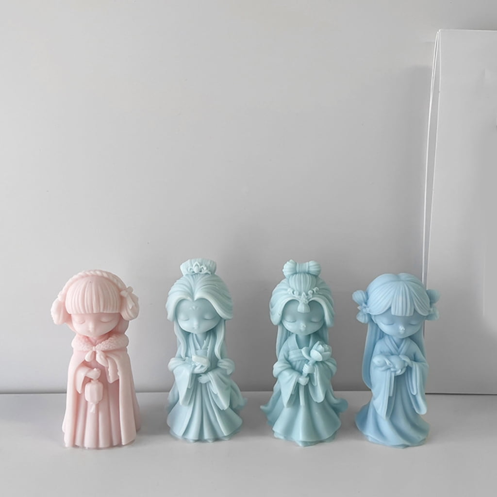 lanema Aromatherapy Candle Mold Girls Epoxy Resin Casting Mold for DIY-Home Decors