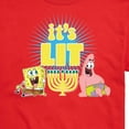 thumbnail image 3 of SpongeBob SquarePants - It's Lit Hanukkah Spongebob and Patrick - Men's Short Sleeve Graphic T-Shirt, 3 of 6