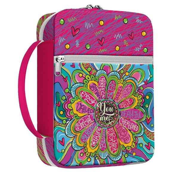 Funda para biblias MYSMOR Floral portátil con asa